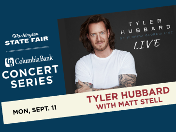 Tyler Hubbard @ The WA State Fair / Sept. 11th