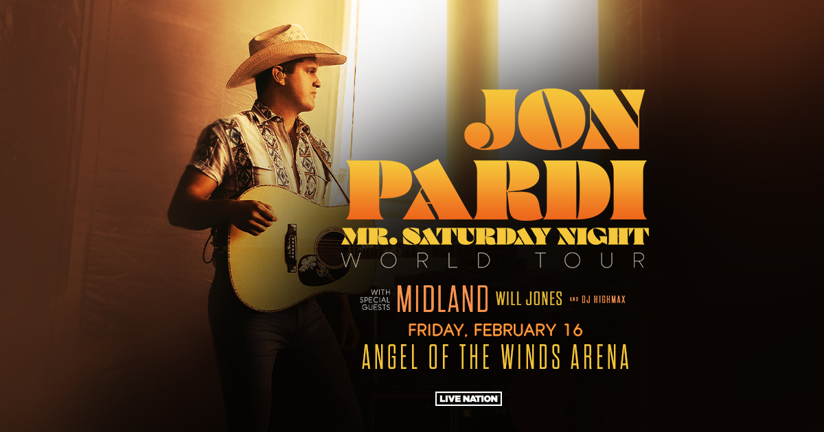 Jon Pardi - NEW DATE  Angel of the Winds Arena